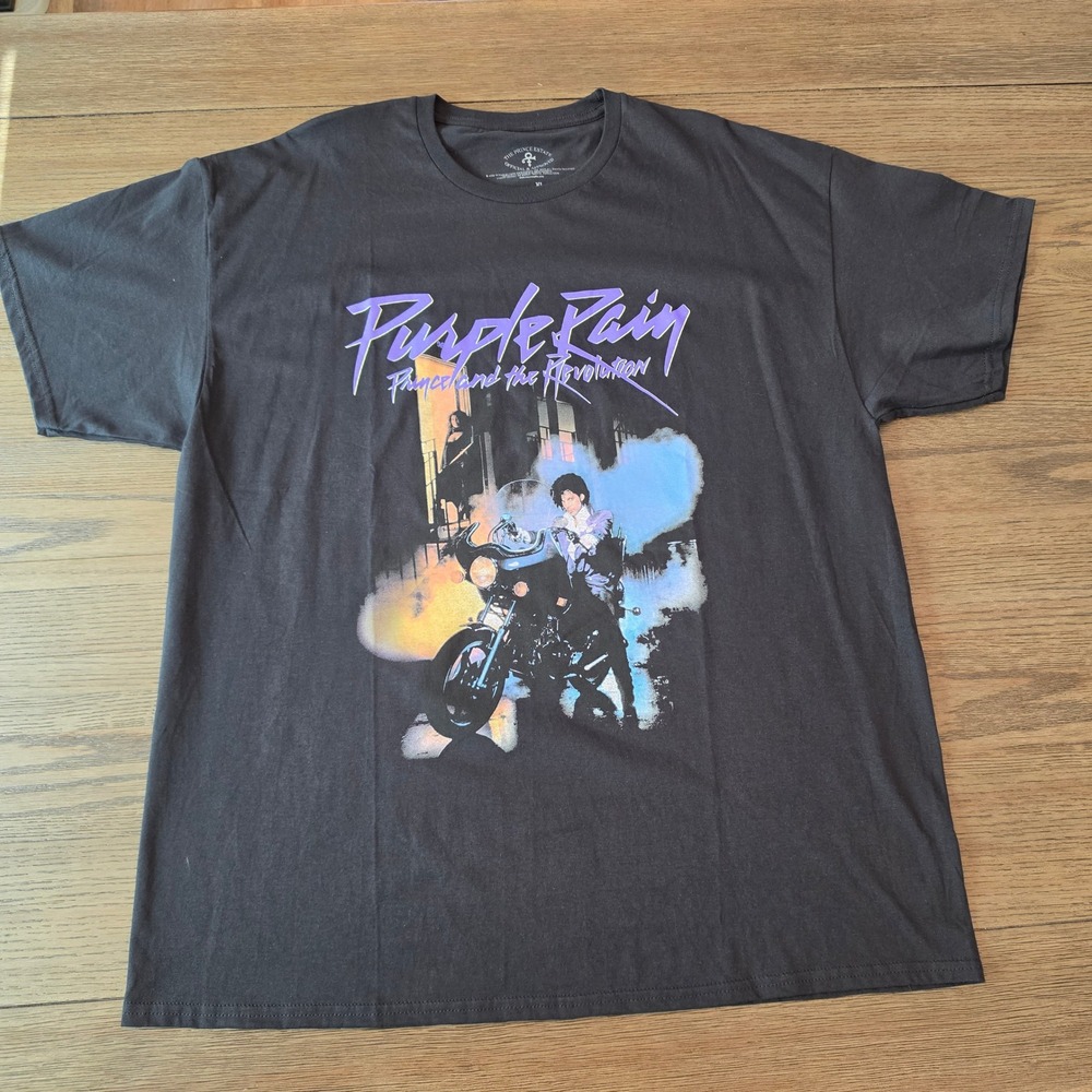 Prince Purple Rain Prince and the Revolution Graphic T-Shirt Black 2XL NWT